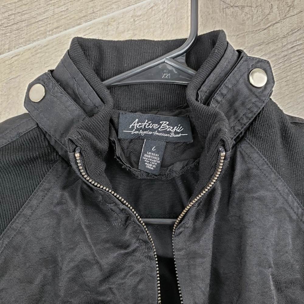 Active Basic Biker Style Cropped Jacket - image 3